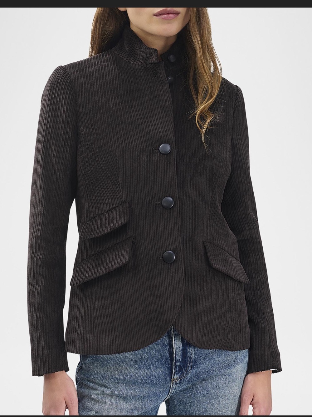 rag & bone Black Corduroy Slade Blazer Jacket sz 2